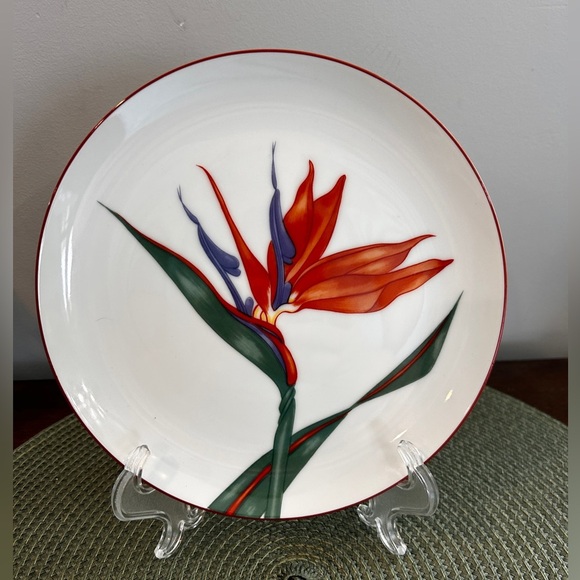 Fitz and Floyd  " Bird of Paradise" 7 1/2" Salad Plate, '80s Pristine Condition. - Picture 1 of 4